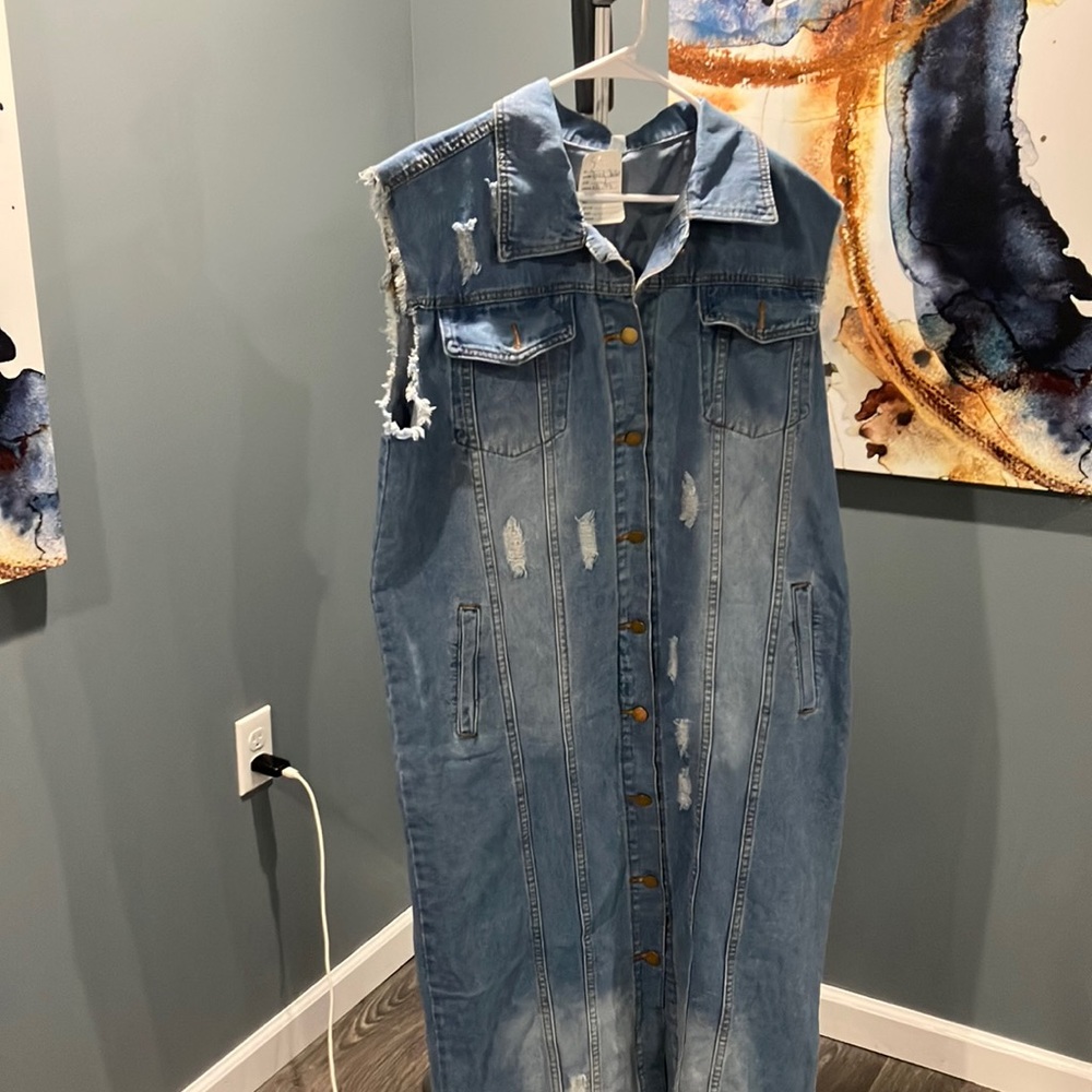 New with Tag Maxi Denim Jacket